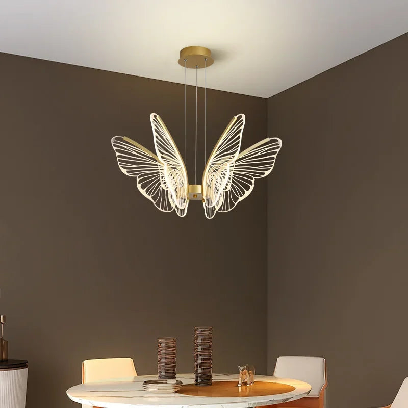 DecorBites™ LED Butterfly Ceiling Chandelier - Luxury Pendant Light for Bedroom, Living & Dining Room