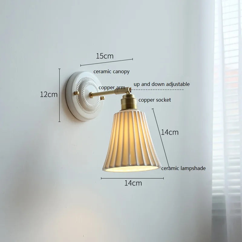 DecorBites™ Ceramic Wall Lamp LED Bathroom Mirror Stair Light Nordic Wandlamp Appliques