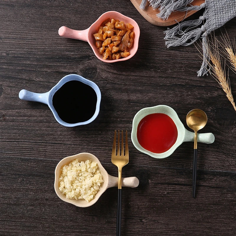 DecorBites™ Ceramic Milk Cup Creamer Jug & Seasoning Dish with Handle