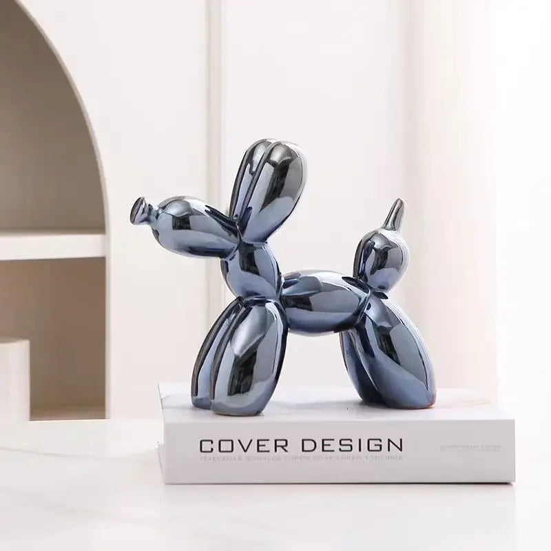 DecorBites™ Balloon Dog Ceramic Sculpture Ornament for Home Office Decor & Gifts