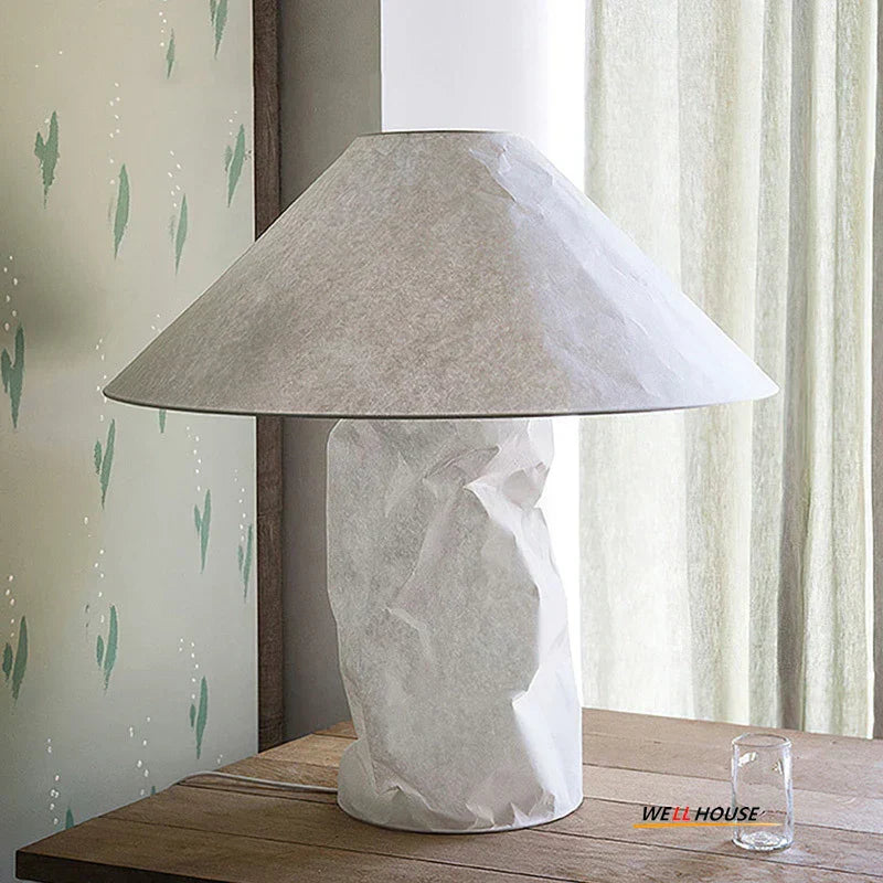 DecorBites™ Japanese Paper Floor Lamp: Nordic Design Wabi Sabi LED Table Lamp for Bedroom, Living Room