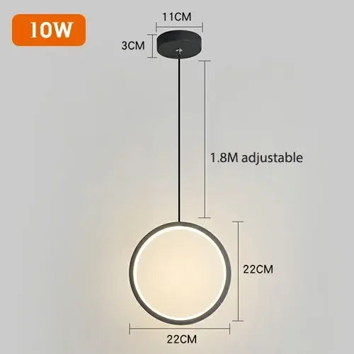 DecorBites™ Geometric LED Pendant Lights for Living Room Bedroom Kitchen, Modern Hanging Lamps for Decor