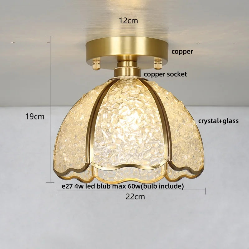 DecorBites™ Column Glass Crystal Ceiling Light for Nordic Modern Home Decor