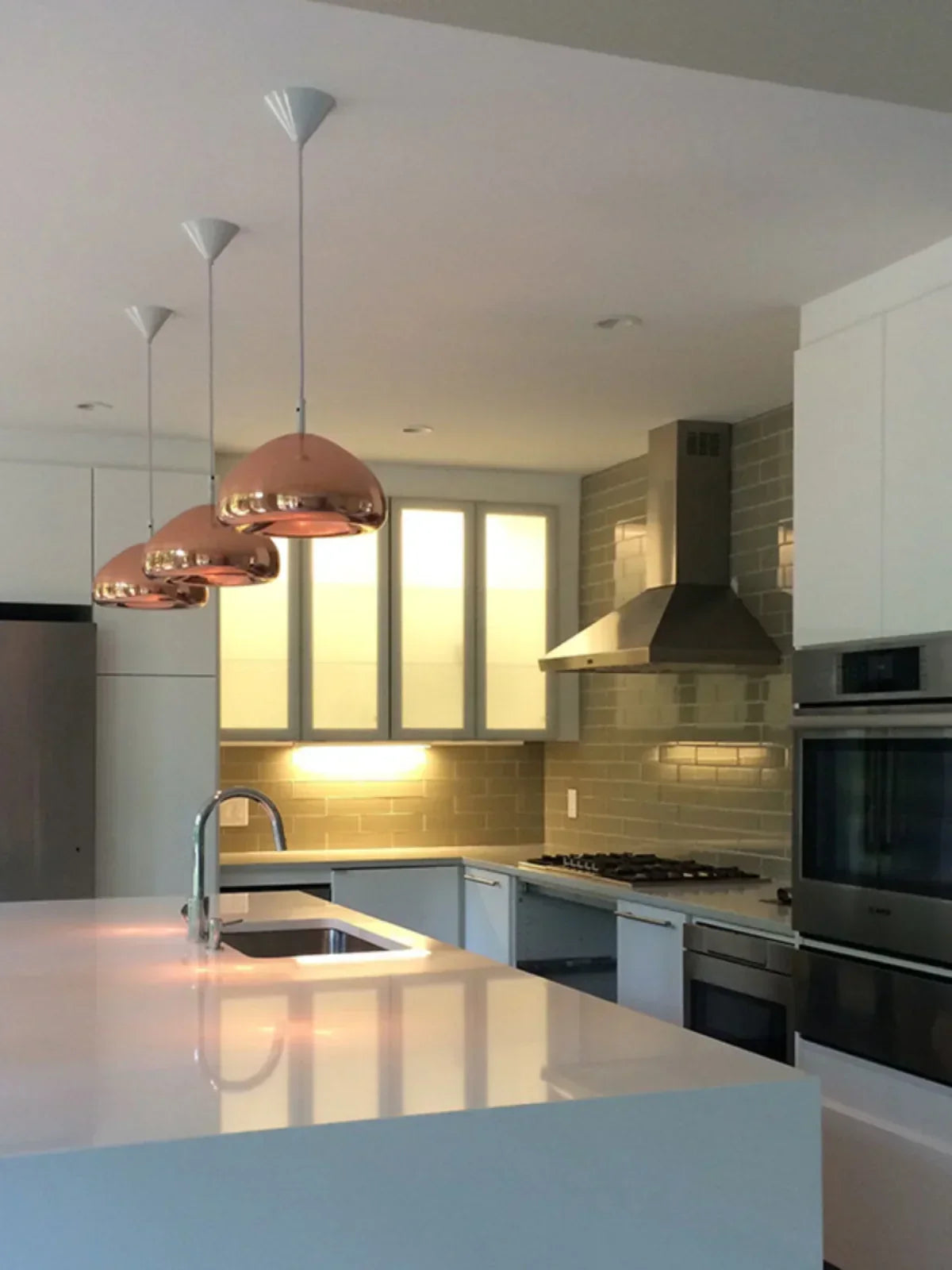 DecorBites™ Glass Gold Ceiling Pendant Lamps LED Dining Bar Kitchen Lighting Fashion Lustres