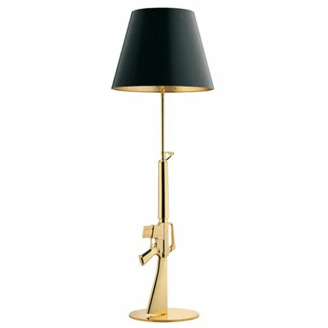 DecorBites™ AK47 Guns Floor Lamp Electroplated Silver Golden Metal Art Deco Bedside Luxury Lamp