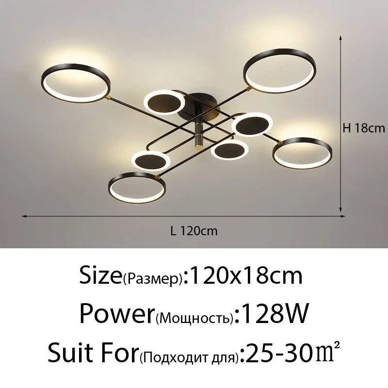 DecorBites™ LED Chandelier Lights: Modern Lighting Fixtures for Living Room, Bedroom, Kitchen & Home Decor