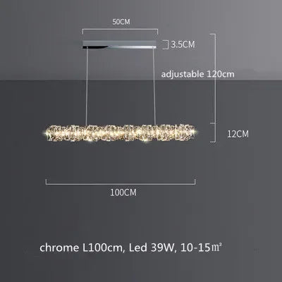 DecorBites™ Crystal LED Pendant Lights | Dimmable Ring Hanging Lamp | Modern Luxury Decor Fixtures