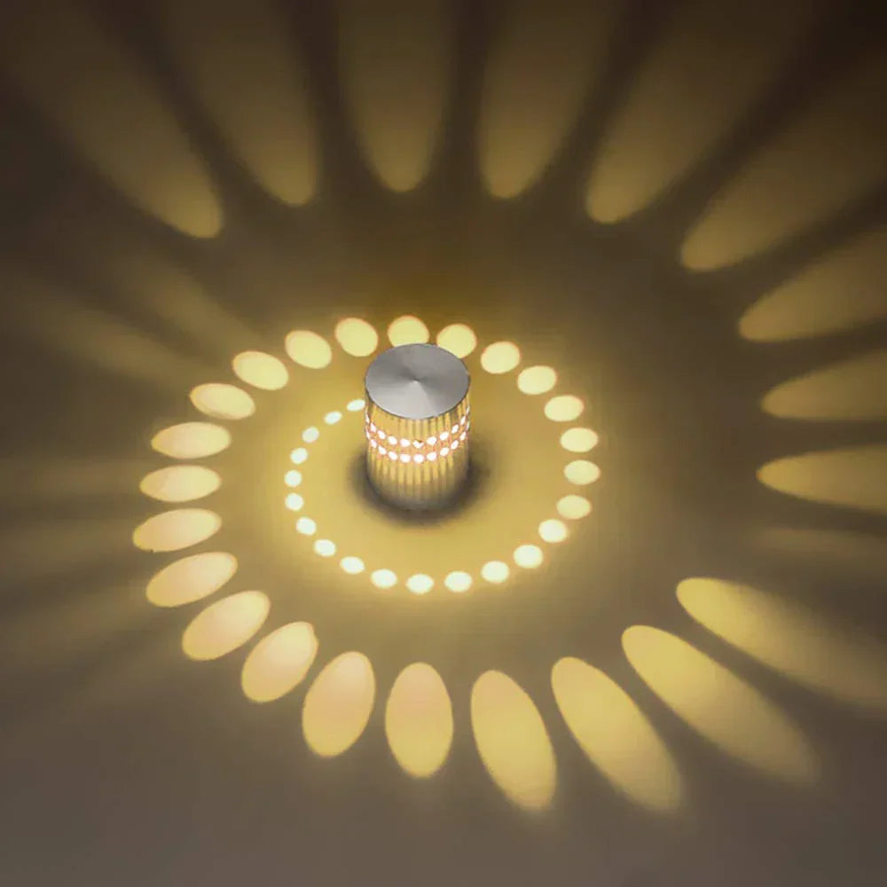 DecorBites™ LED Spiral Wall Light with RGB Remote Control - Home Decor Art Lamp