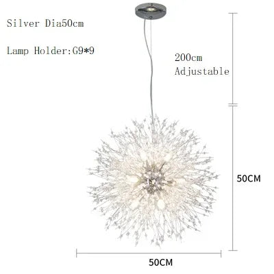 DecorBites™ Dandelion Chandelier LED Pendant Lamp for Dining Room Bedroom Shops