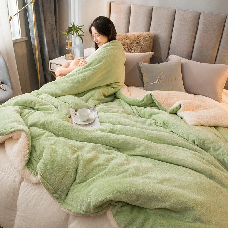 DecorBites™ Cozy Dual Use Flannel Duvet Cover - Autumn Winter Warmth Blanket Quilt