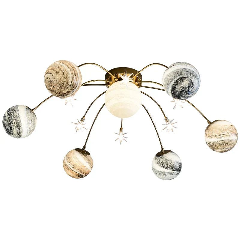 DecorBites™ Glass Ball Planet Chandelier for Kids Room and Living Room