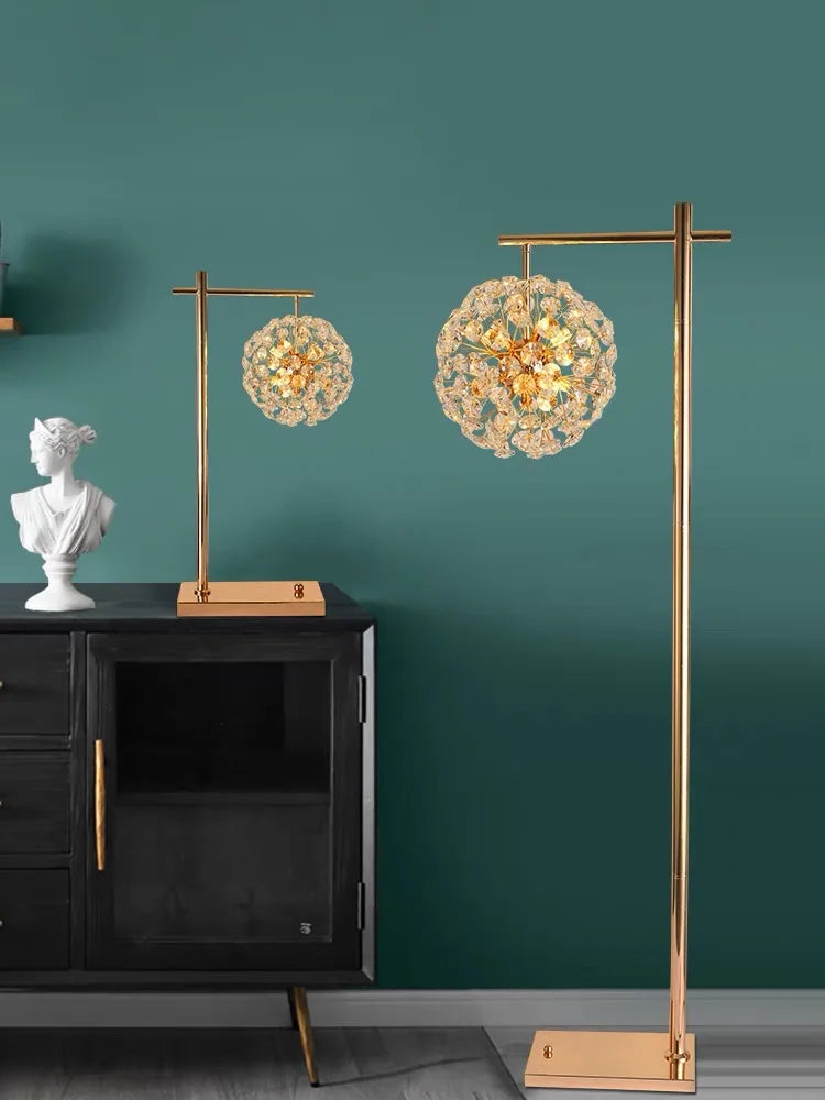 DecorBites™ LED Sunflower Crystal Floor Lamp for Home Decor in Living Room or Bedroom