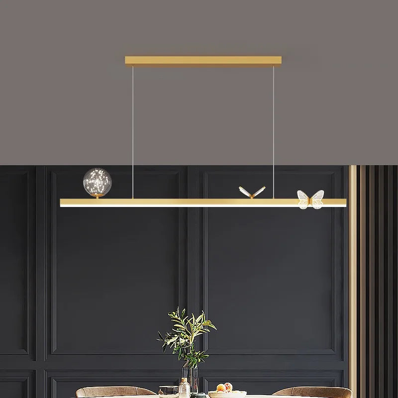 DecorBites™ Butterfly Chandelier: Modern Minimalist Pendant Lamp for Dining Room, Study, Bar