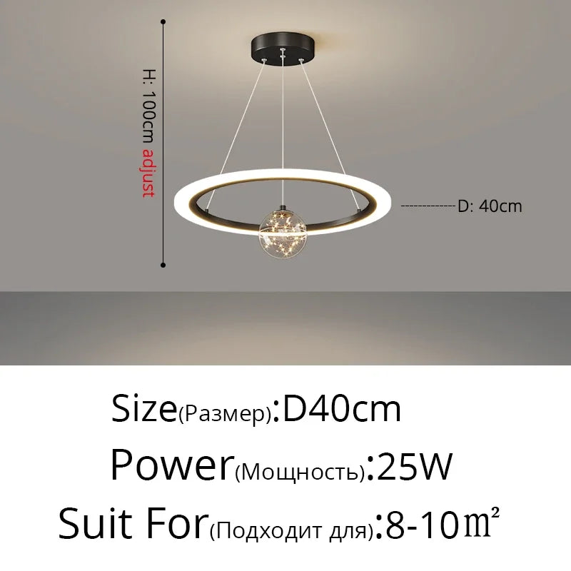 DecorBites™ LED Star Chandeliers: Modern Dimmable Lighting for Living Room Bedroom Decor