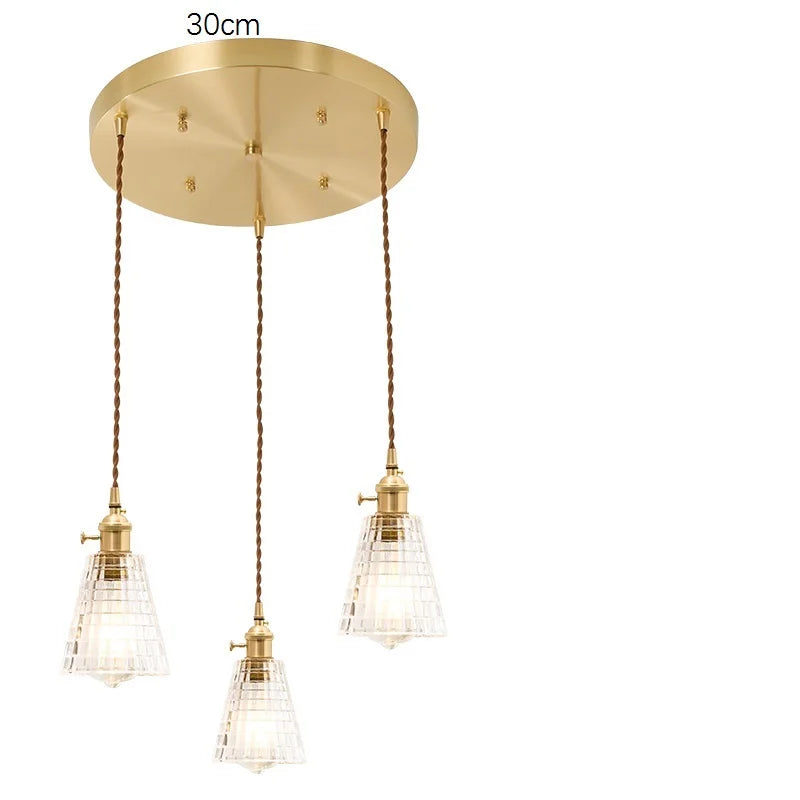 DecorBites™ Glass Lamp LED Pendant Light Fixture with Copper Socket for Nordic Modern Home Decor