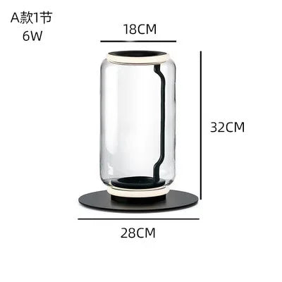 DecorBites™ Heavy Glass LED Floor Lamp: Modern Nordic Light for Living Room and Bedroom