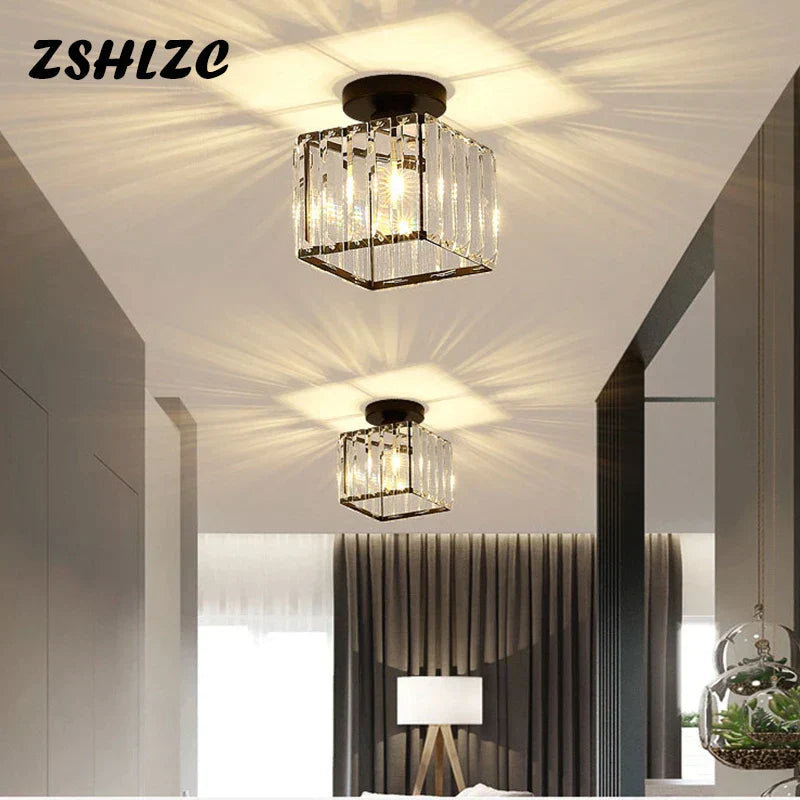 DecorBites™ Crystal LED Chandelier for Aisle, Hallway, and Living Spaces