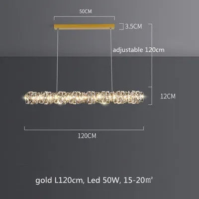 DecorBites™ Crystal LED Pendant Lights | Dimmable Ring Hanging Lamp | Modern Luxury Decor Fixtures