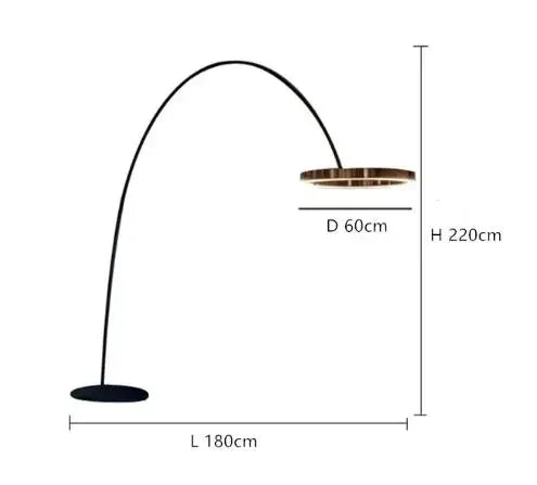 DecorBites™ Circular Luminescence LED Floor Lamp for Living Room Bedroom Hotel Decor