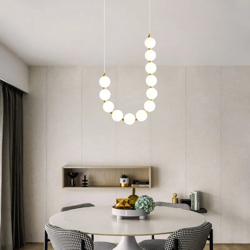 DecorBites™ Acrylic LED Chandelier: Modern Living Room Pendant Lamp