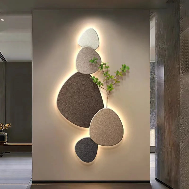 DecorBites™ Green Plant Mural Wall Lamp for Modern Living Room Decor