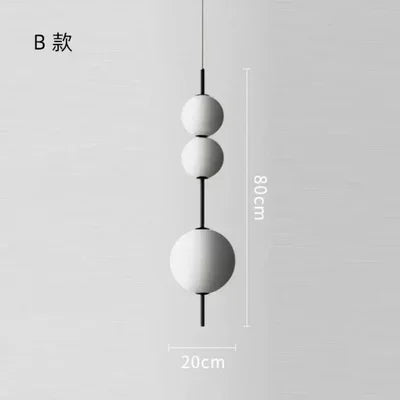 DecorBites™ LED Glass Beads Pendant Chandelier, Round Ball Hanging Light Fixture