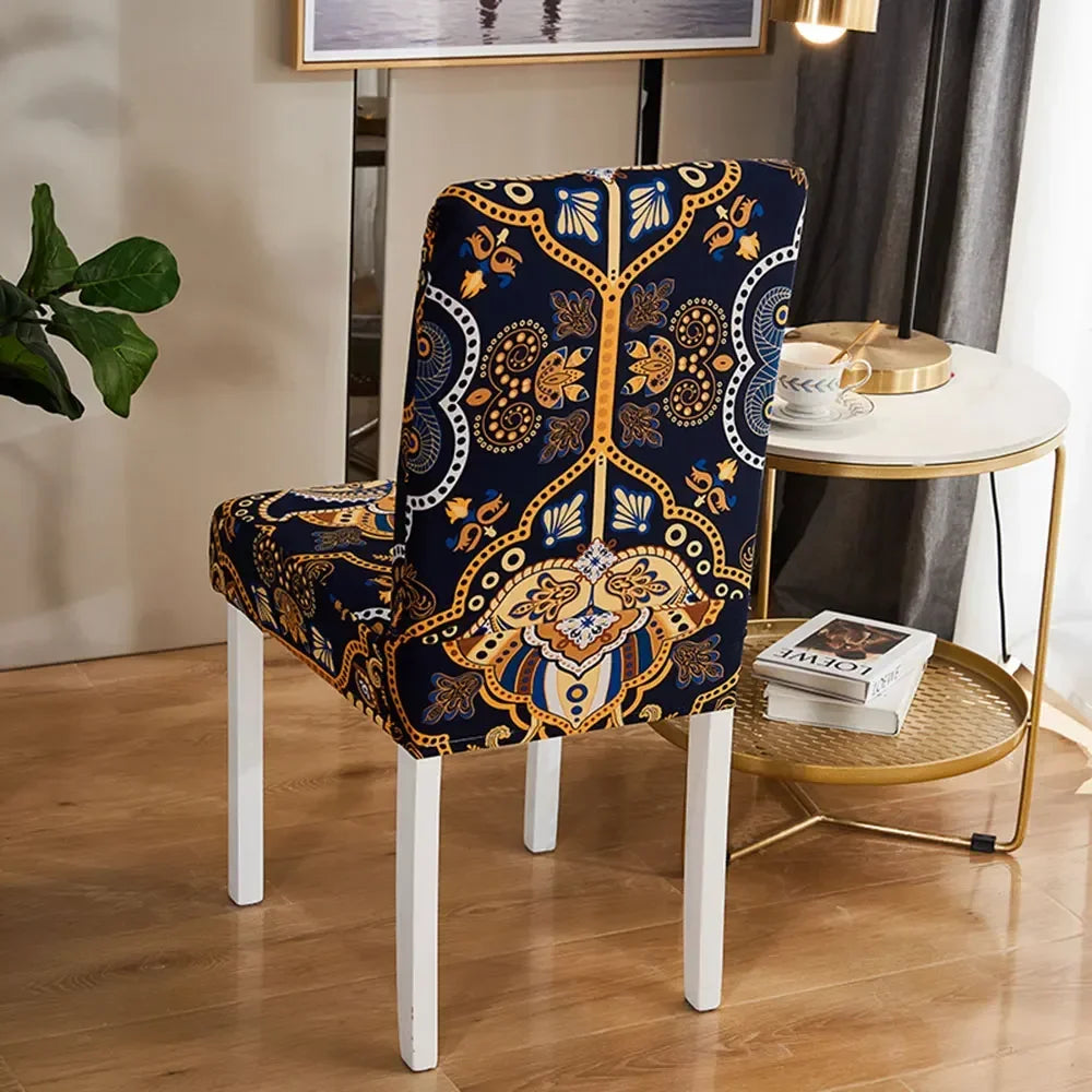 DecorBites™ Bohemian Mandala Stretch Chair Cover Slipcovers - Elastic Seat Case for Banquets