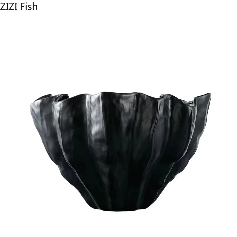 DecorBites™ Black Resin Bud Vase Modern Room Decor Flowers Arrangement Desk Vase
