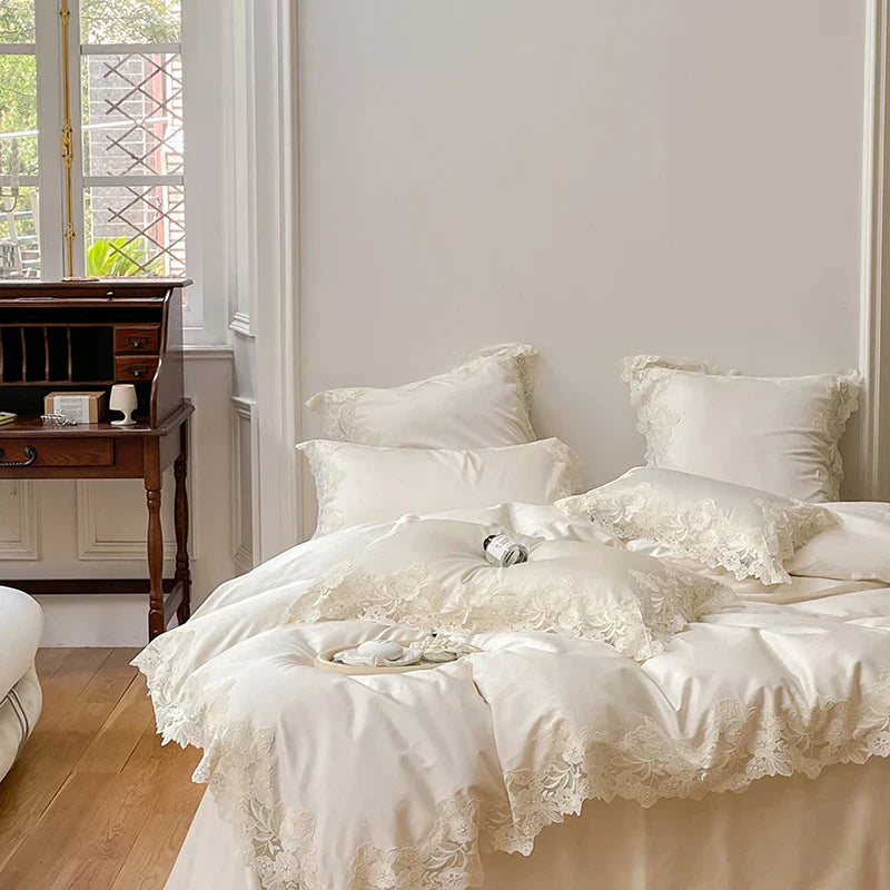 DecorBites™ French Wedding Chic 1000TC Egyptian Cotton Bedding Set