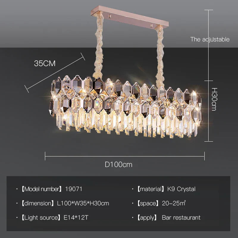 DecorBites™ Crystal Chandelier: Postmodern Living Room Dining Bedroom Lamp, Luxury & Creative