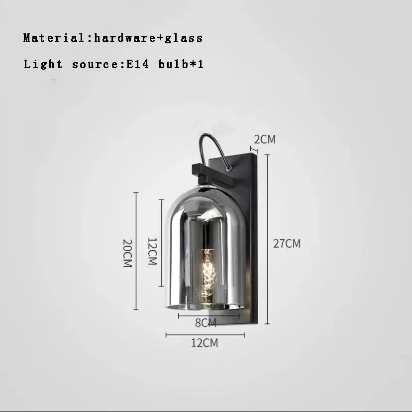 DecorBites™ Blue Glass Wall Lamp: Luxury Room Decor Light Fixture