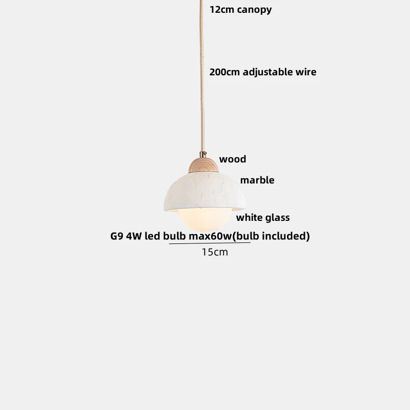 DecorBites™ LED Pendant Light Fixture Modern Luxury Stone Hanging Lamp