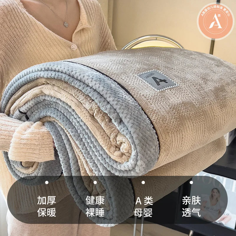 DecorBites™ Light Luxury Velvet Plush Cotton Blanket