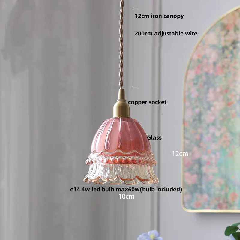 DecorBites™ Brass LED Pendant Light Fixture Clear Glass Nordic Modern Hanging Lamp