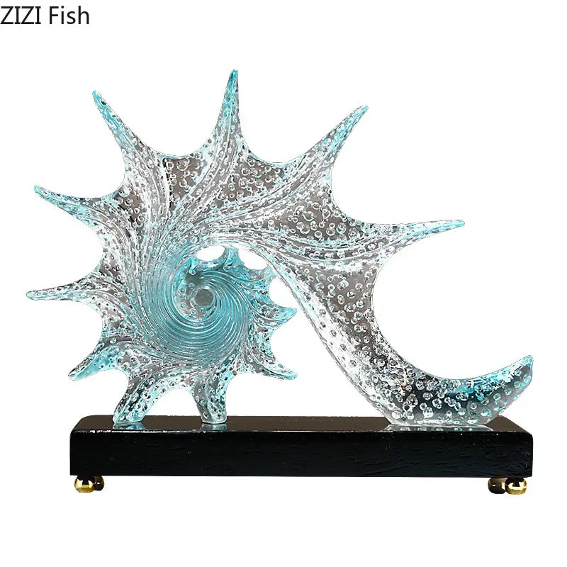 DecorBites™ Bubble Conch Sculpture | Resin Desk Decoration | Home Room Aesthetic Decor