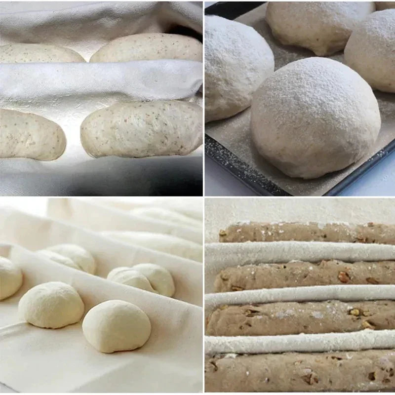 DecorBites™ Linen Cloth Baking Kit for Bread Dough Proving Baguette Flax Mat Pastry
