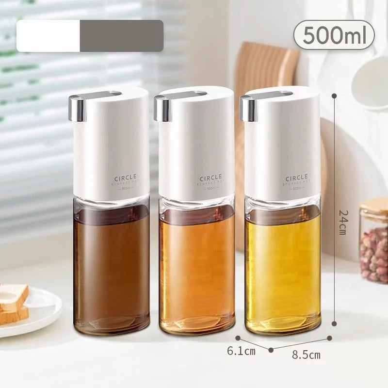 DecorBites™ Automatic Glass Oil Pot Seasoning Bottle - Kitchen Cooking Vinegar Dispenser