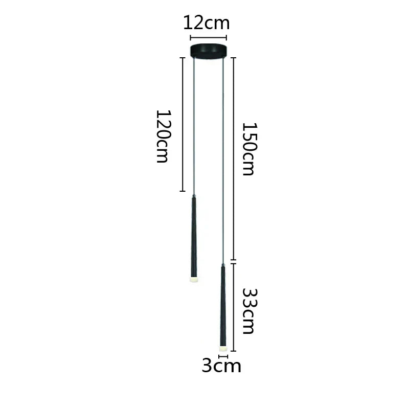 DecorBites™ LED Minimalist Pendant Lamp - Black/White for Bedroom, Dining, Coffee Shop Lighting