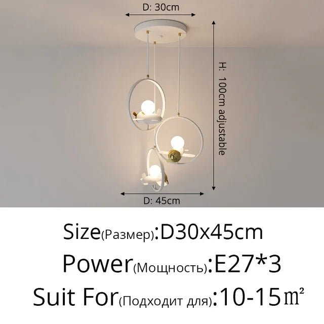 DecorBites™ Helicopter Chandeliers for Children's Room and Bedroom Lighting