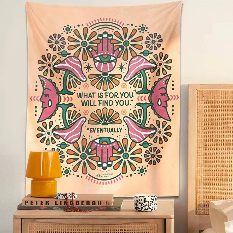 DecorBites™ Boho Moon Flower Magic Tapestry Wall Hanging for Home Decor