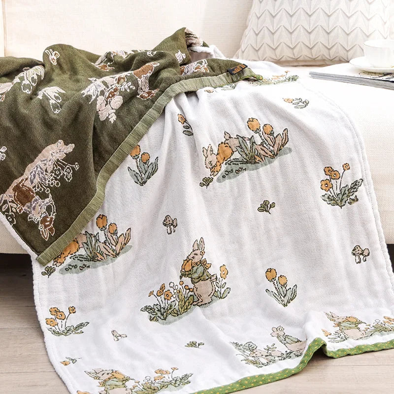 DecorBites™ Boho Cotton Gauze Bath Towel - Quick-Dry & Large Wrap