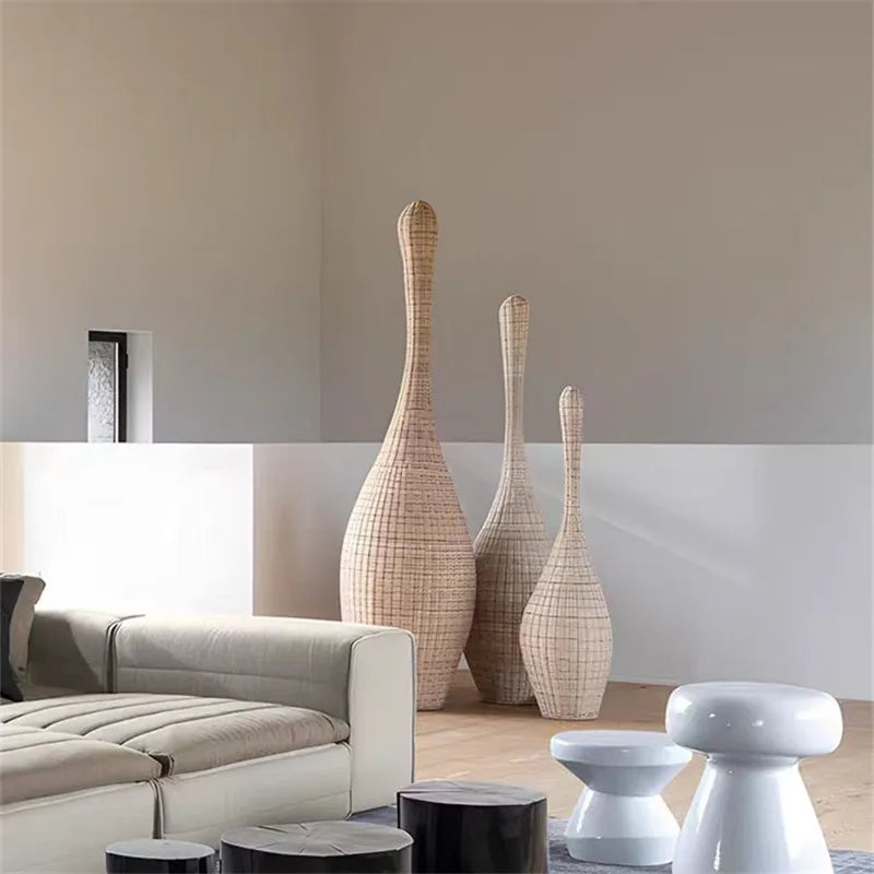DecorBites™ Bamboo Floor Lamp: Unique Rattan Light for Living Room, Bedroom, Teahouse Decor