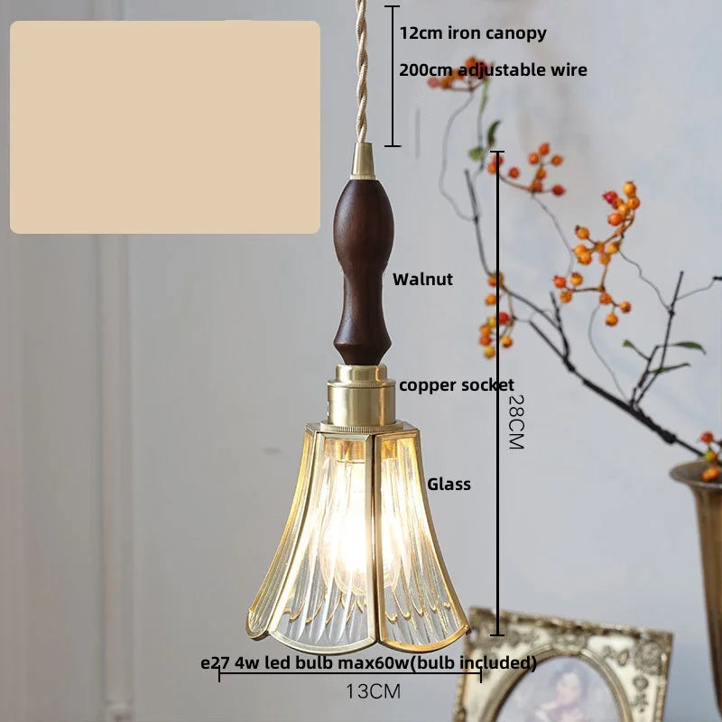 DecorBites™ Glass LED Pendant Lamp Adjustable Loft Kitchen Light Fixture