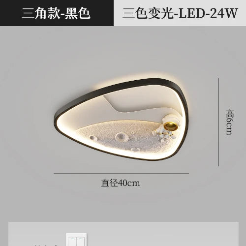 DecorBites™ Astronaut Moon Acrylic Ceiling Lamp: Modern Lighting for Home, Office, and Cafe
