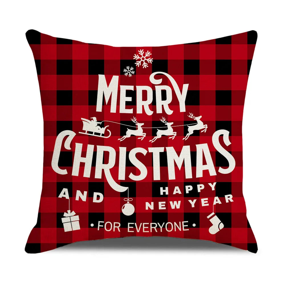 DecorBites™ Christmas Elk Letter Pillowcase 45x45cm for Living Room