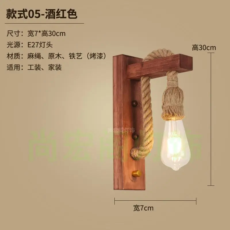 DecorBites™ Bamboo Wicker Wall Lamp E27 Chandeliers Hand-Woven Room Decor Light Fixtures