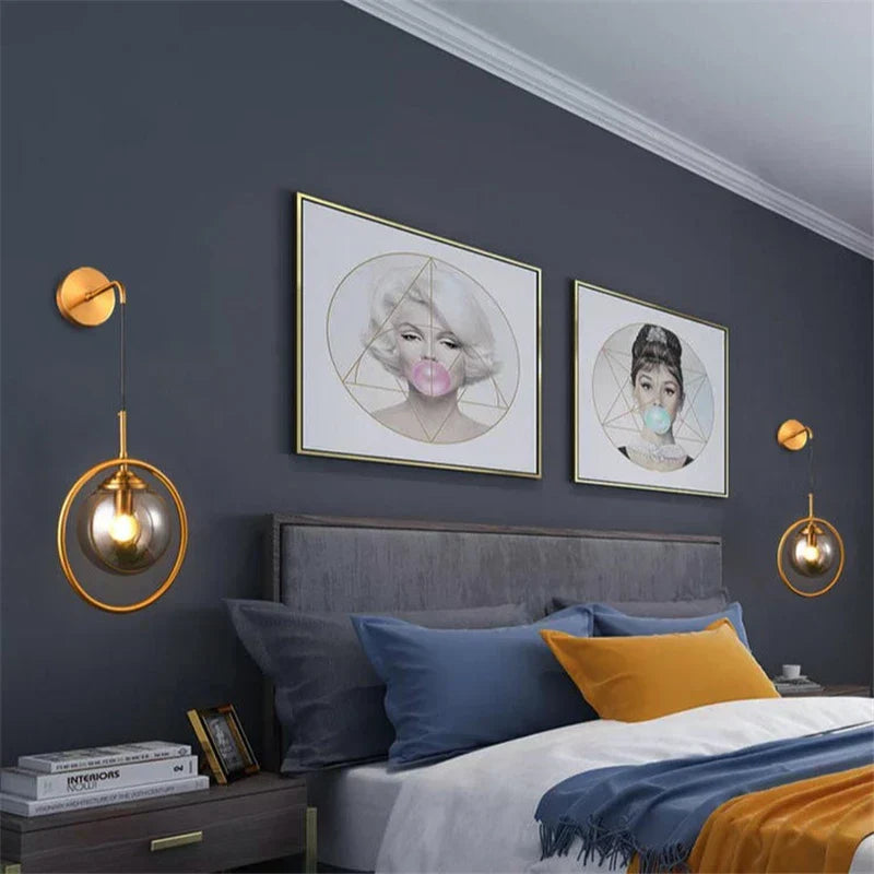 DecorBites™ Glass Ball LED Wall Lamp: Nordic Modern Bathroom Mirror Sconce, Retro Decor Lighting