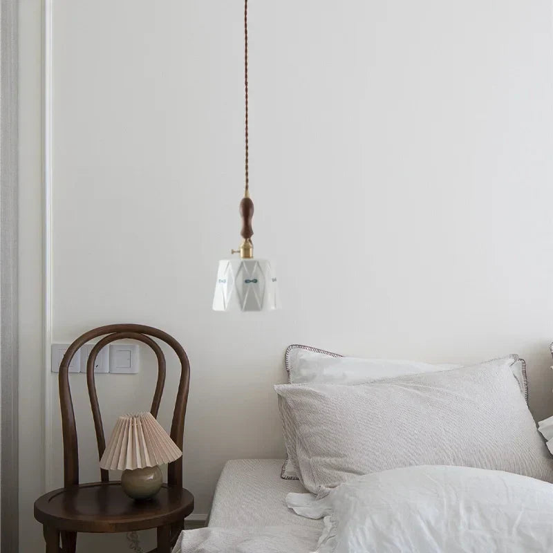DecorBites™ Ceramic LED Hanging Pendant Light - Modern Nordic Design for Home Decor