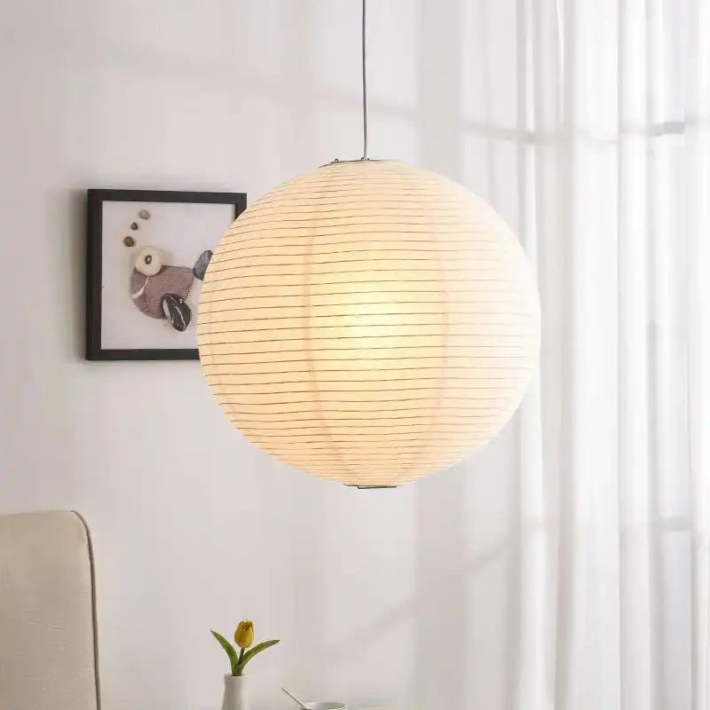 DecorBites™ Akari Rice Paper Pendant Lights - Handwoven LED Hanging Lamp for Home Décor