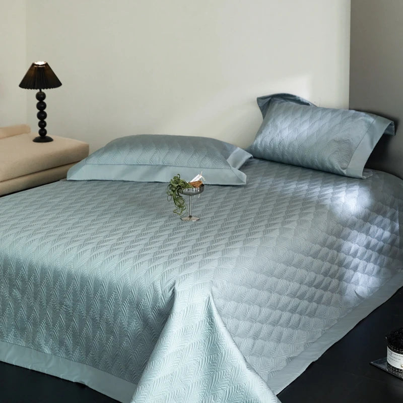 DecorBites™ Cool Lyocell Fiber Quilted Bedspread Set with Pillowcase